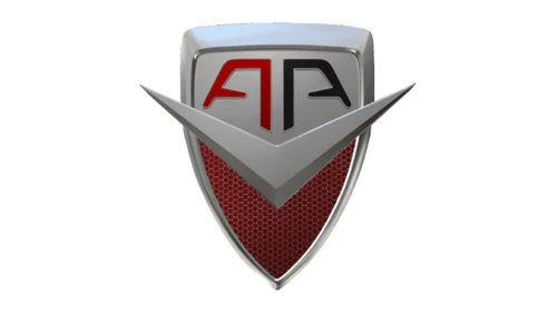 Логотип Arrinera 2008–2016 годов: серебристый щит с красной сеткой и буквами A