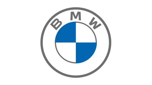 Логотип BMW 2020 года: плоская версия с прозрачным кольцом и серыми буквами