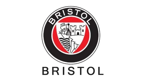 Логотип Bristol около 1955–2011 годов: круглый значок с гербом и надписью BRISTOL под ним
