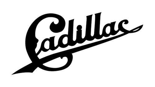 Первый логотип Cadillac 1902 года: название прописью без герба