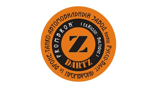 Логотип Dartz 2008–2014 годов: оранжевая печать Prombron