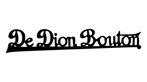 Логотип De Dion-Bouton 1883–1908 годов: чёрная надпись плавным рукописным шрифтом