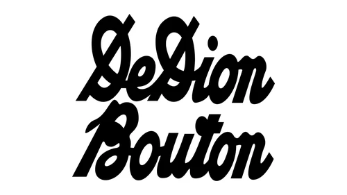 Логотип De Dion-Bouton 1916–1968 годов: надпись в две строки шрифтом под кисть