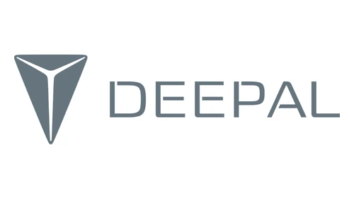 Логотип Deepal с 2023 года: серый треугольник и надпись DEEPAL