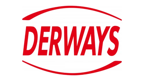 Логотип Derways 2003–2018 годов: красная надпись между двумя дугами
