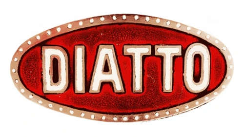 Логотип Diatto около 1905–1929 годов: красный овальный шильдик DIATTO