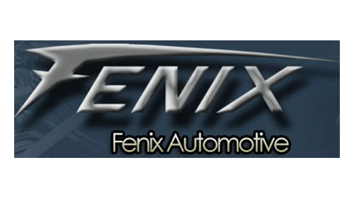 Логотип Fenix 2009–2012 годов: хромированная курсивная надпись FENIX