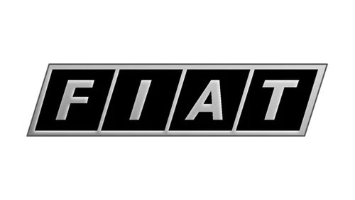 Символ Fiat 1968 года: четыре наклонённых вперёд ромба, в каждом серебристая буква на чёрном