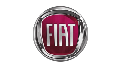 Логотип Fiat 2006 года: хромированное кольцо вокруг выпуклого красного значка с серебристыми буквами FIAT