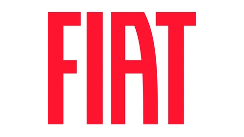 Новый автомобильный логотип Fiat: плоская надпись FIAT высокими красными буквами, представленная в 2020 году
