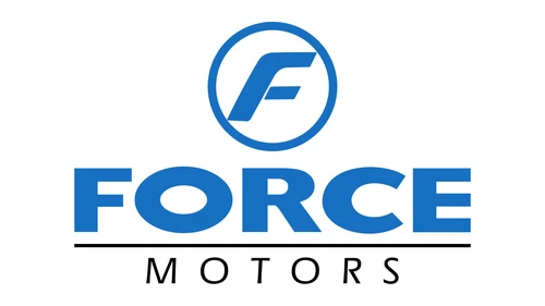 Логотип Force Motors с 2005 года: синяя буква F в круге и надпись FORCE MOTORS