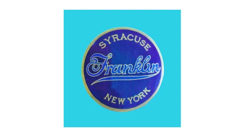 Логотип Franklin около 1933–1934 годов: синий значок с надписью Syracuse
