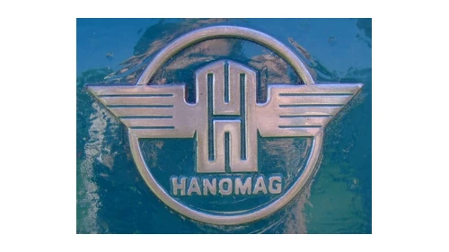 Логотип Hanomag 1956 года: кольцо с крыльями и буквой H