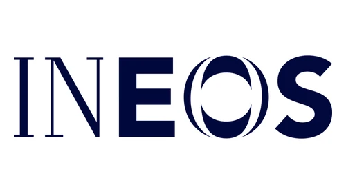 Логотип Ineos с 2016 года: тёмно-синяя надпись INEOS