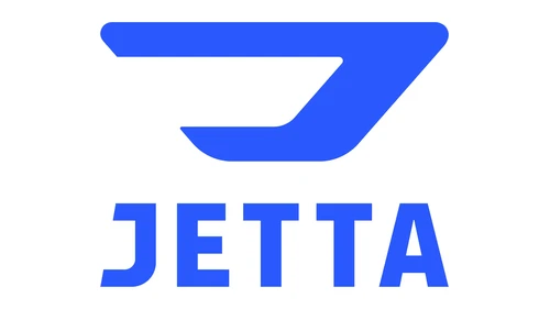 Логотип Jetta с 2019 года по настоящее время: синий знак J с названием