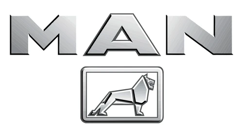 Логотип MAN 1971 года: надпись MAN со львом Büssing в рамке