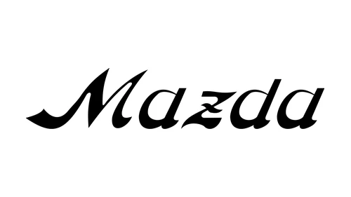 Логотип Mazda 1934 года: слово Mazda наклонным курсивным шрифтом без символа