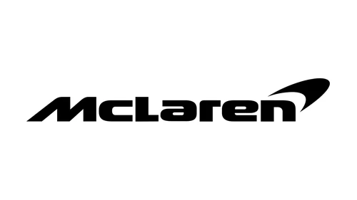 Чёрно-белый логотип McLaren 2017 года: сплошной чёрный Speedmark для One McLaren