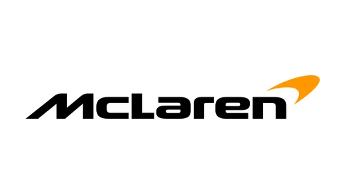 Логотип McLaren Racing 2021 года: оранжевый Speedmark и более тонкая надпись