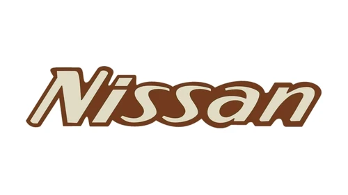 Курсивная надпись Nissan тяжёлыми округлыми буквами с заглавной N