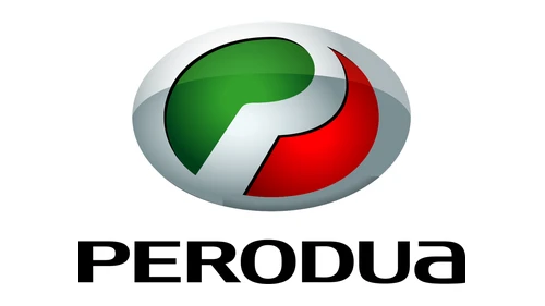 Логотип Perodua с 2008 года: металлическая объёмная эмблема