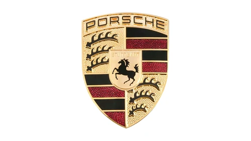 Символ Porsche 1994 года с тонкой чёрной надписью