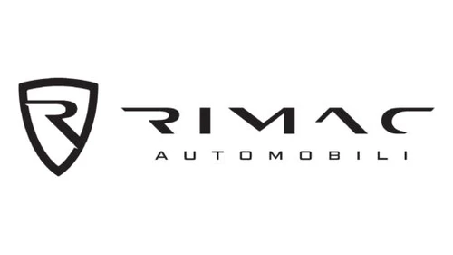 Логотип Rimac с 2016 года: щит-контур и надпись RIMAC AUTOMOBILI