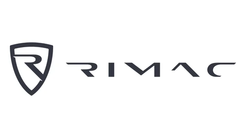 Логотип Rimac с 2016 года: щит-контур и надпись RIMAC