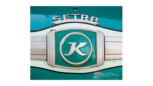 Логотип Setra 1950-х годов: круглый значок с буквой K и надписью SETRA