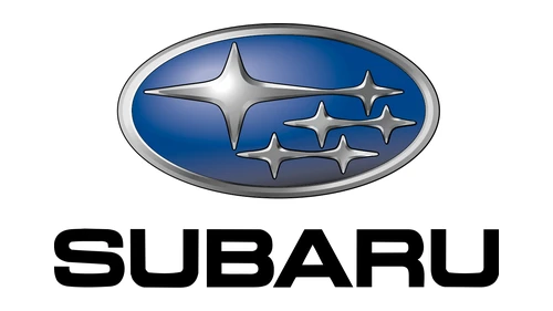 Логотип Subaru 2003–2019 годов: синий овал с шестью звёздами над чёрной надписью SUBARU