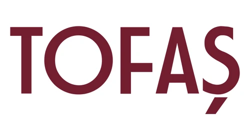 Логотип Tofaş около 2008–2019 годов: бордовая надпись TOFAŞ