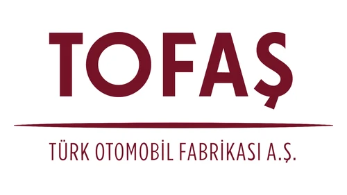 Логотип Tofaş с 2019 года: бордовая надпись с названием компании
