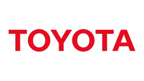 Логотип-надпись Toyota 1978 года жирными красными заглавными