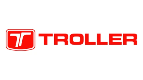 Логотип Troller 1995–2021 годов: красная эмблема с белой буквой T и название TROLLER