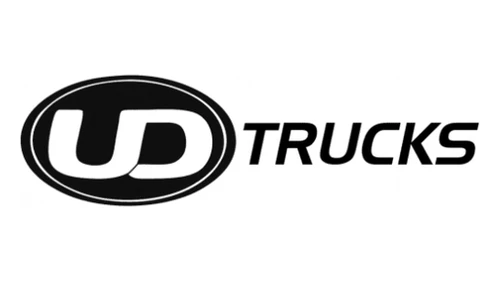 Логотип UD Trucks 1999–2010 годов: чёрный овал с буквами UD и надписью TRUCKS