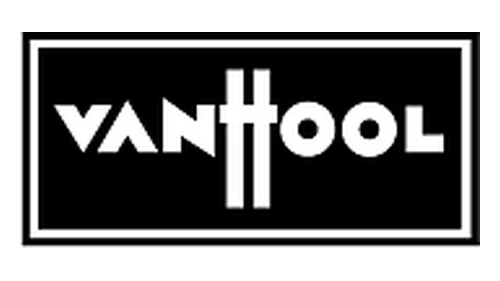 Логотип Van Hool около 2003 года: белое название в чёрной рамке