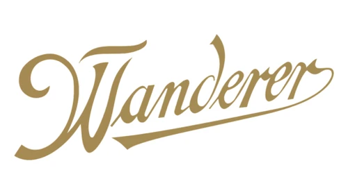 Логотип Wanderer примерно 1896–1911 годов: название золотым рукописным шрифтом