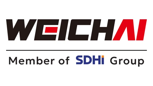 Логотип Weichai с 2025 года: надпись со строкой SDHI Group