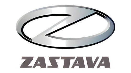 Логотип Zastava 2000–2008 годов: хромированный эллипс с надписью ZASTAVA