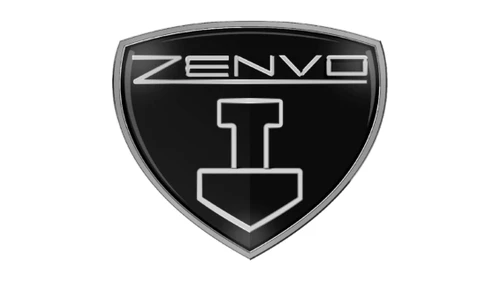 Логотип Zenvo примерно 2009–2011 годов: глянцевый щит в хромированной рамке