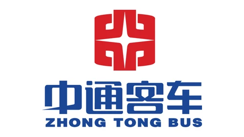 Логотип Zhongtong примерно с 1998 года: красная эмблема с синей надписью